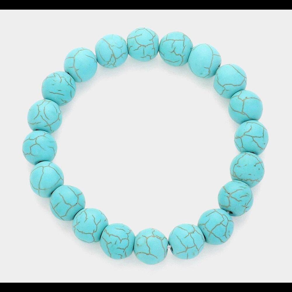 Natural‎ Stone Beaded Stretch Bracelet